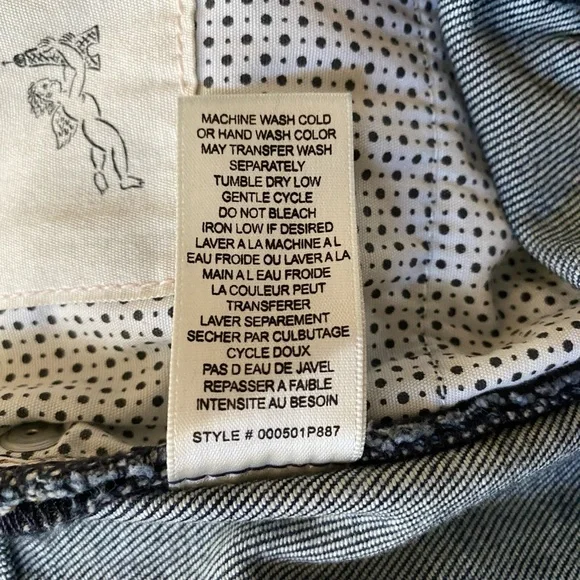 La Vie Rebecca Taylor High Rise Cropped Raw Hem Blue Jeans - Picture 8 of 8